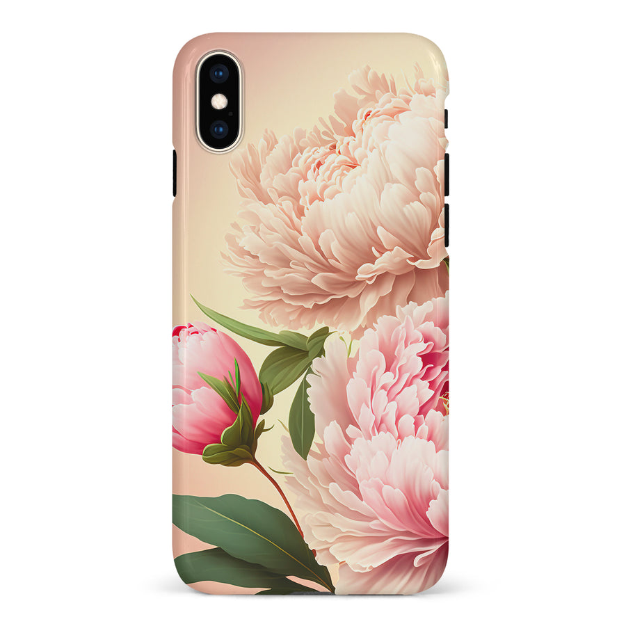 iPhone XS Max Peonies Phone Case in Pink