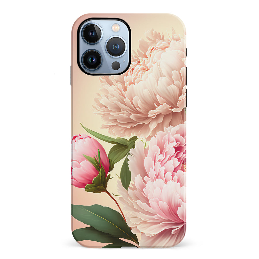 iPhone 12 Pro Peonies Phone Case in Pink