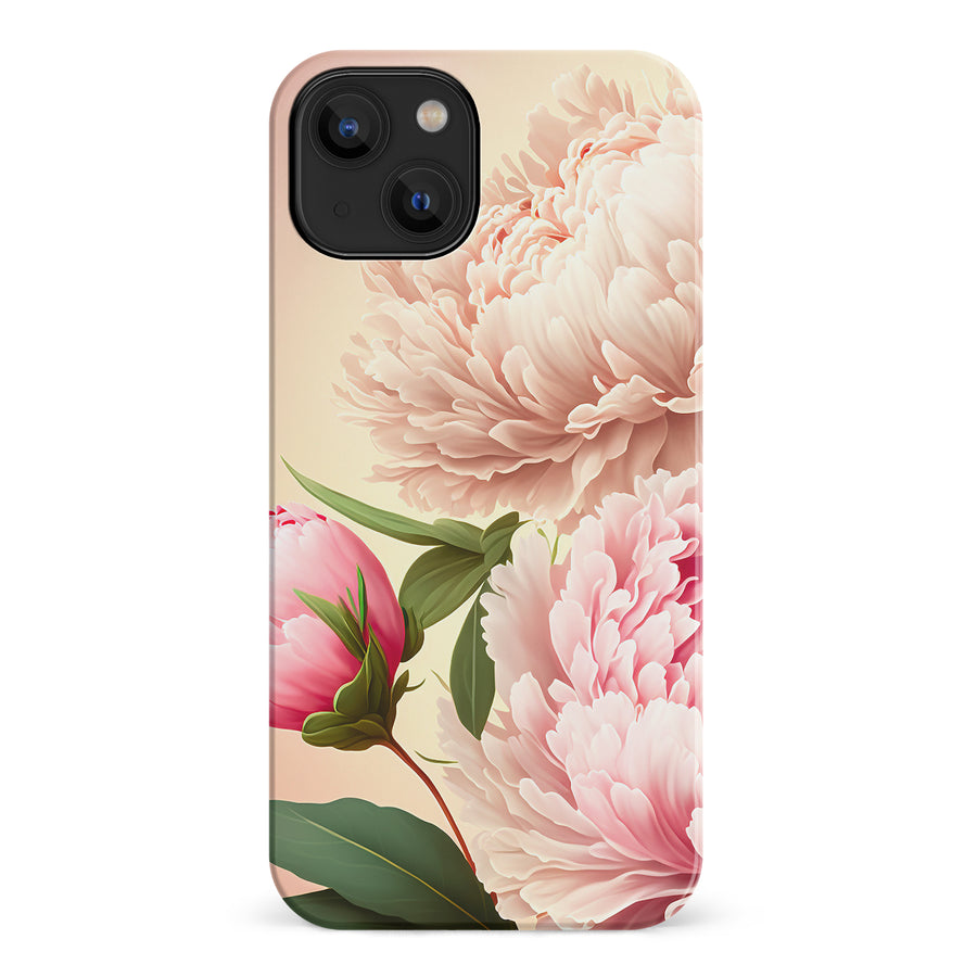 iPhone 14 Peonies Phone Case in Pink