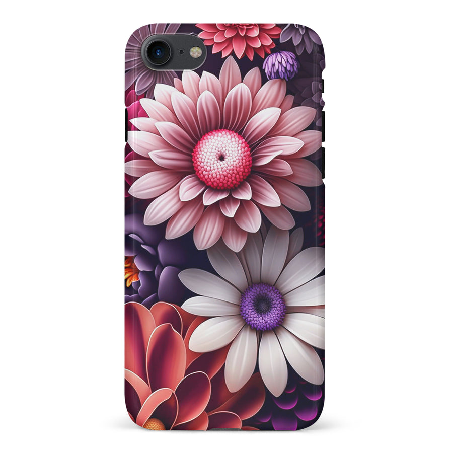 iPhone 7/8/SE Daisy Phone Case in Purple