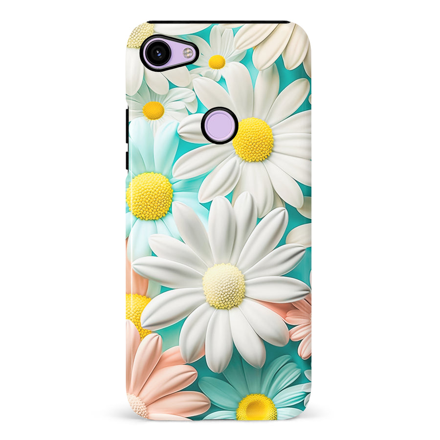 Google Pixel 3 Floral Phone Case in White
