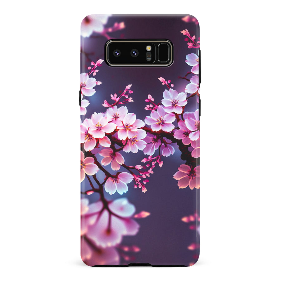 Samsung Galaxy Note 8 Cherry Blossom Phone Case in Purple