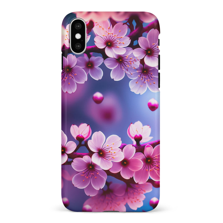iPhone X/XS Sakura Phone Case in Purple