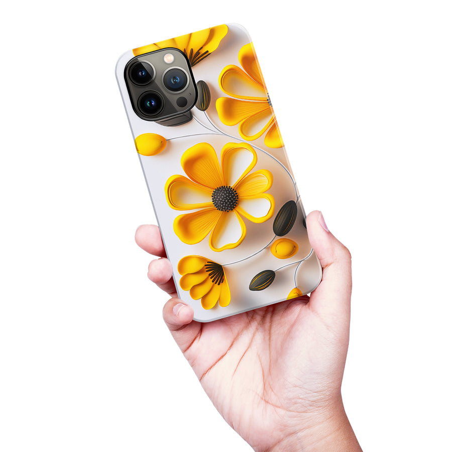iPhone 13 Pro Max Black-Eyed Susan Phone Case in White