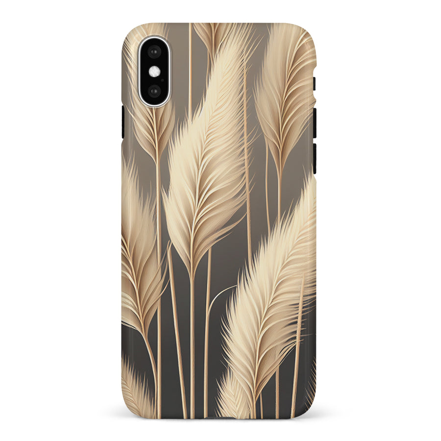 iPhone X/XS Pampas Grass Phone Case in Cream