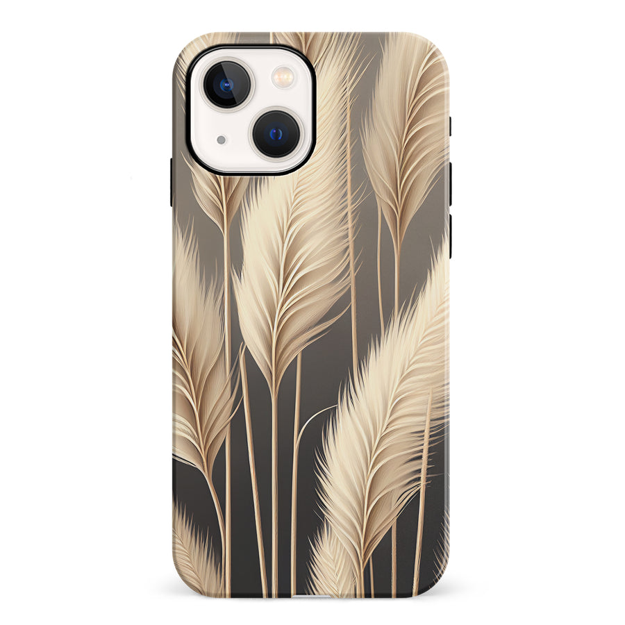 iPhone 13 Mini Pampas Grass Phone Case in Cream