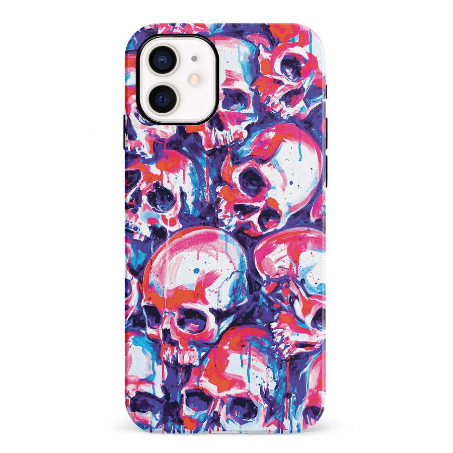 iPhone 12 Mini Taytayski Neon Skulls Phone Case