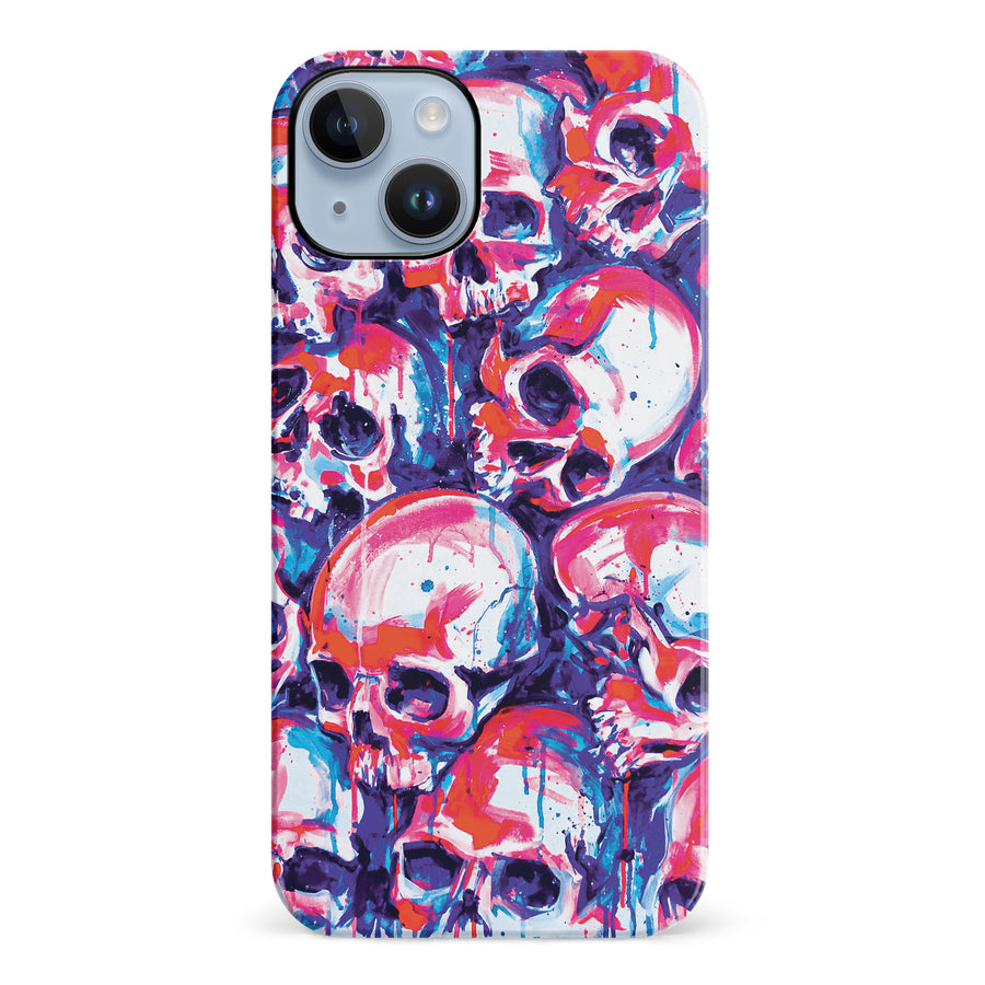 iPhone 14 Plus Taytayski Neon Skulls Phone Case