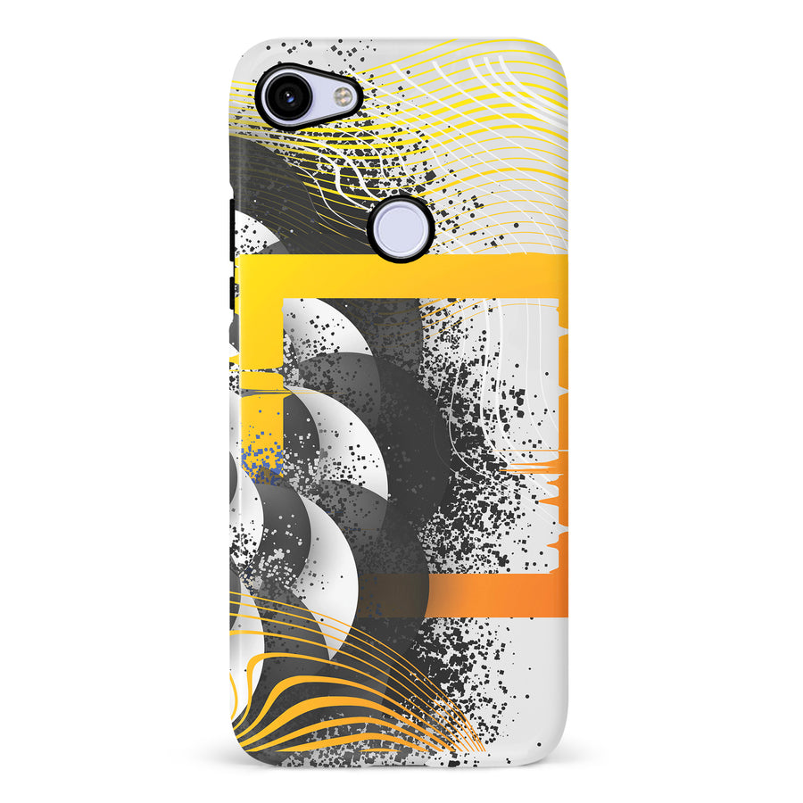 Google Pixel 3A Yellow Cosmic Swirl Abstract Phone Case