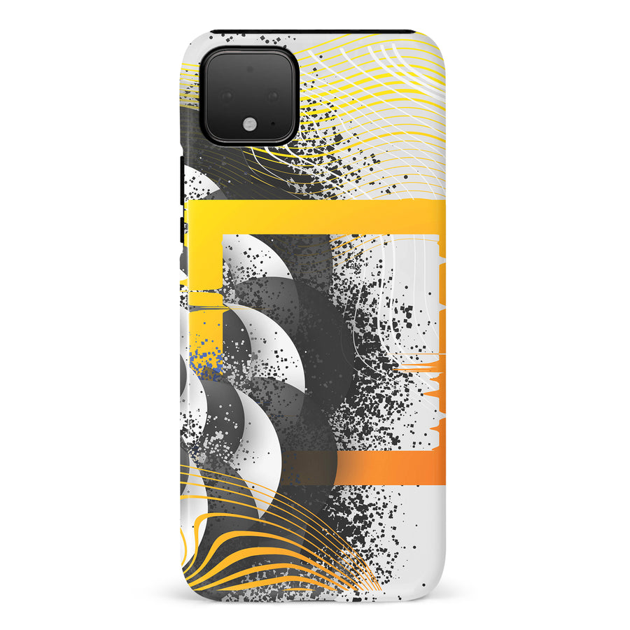 Google Pixel 4 XL Yellow Cosmic Swirl Abstract Phone Case