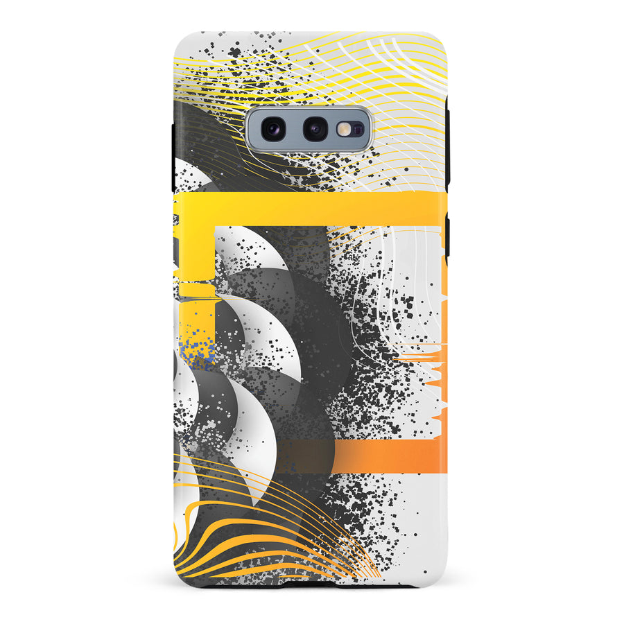 Samsung Galaxy S10e Yellow Cosmic Swirl Abstract Phone Case