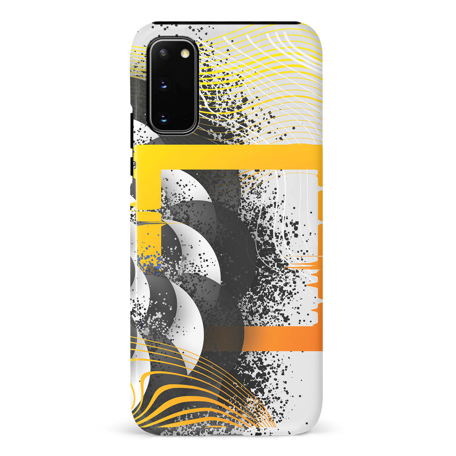 Samsung Galaxy S20 Yellow Cosmic Swirl Abstract Phone Case