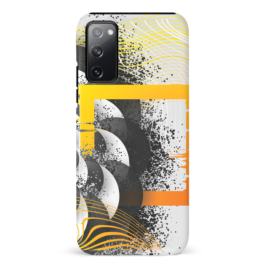 Samsung Galaxy S20 FE Yellow Cosmic Swirl Abstract Phone Case