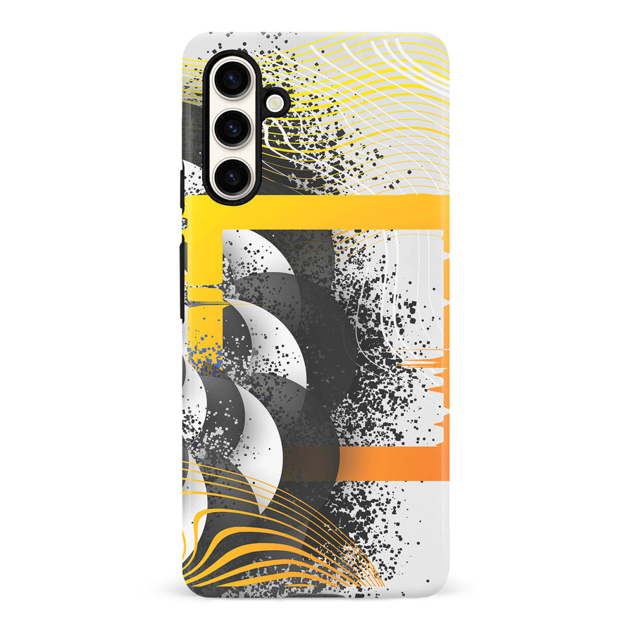Samsung Galaxy S23 FE Yellow Cosmic Swirl Abstract Phone Case