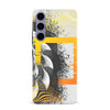 Samsung Galaxy S24 Plus Yellow Cosmic Swirl Abstract Phone Case