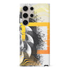 Samsung Galaxy S24 Ultra Yellow Cosmic Swirl Abstract Phone Case