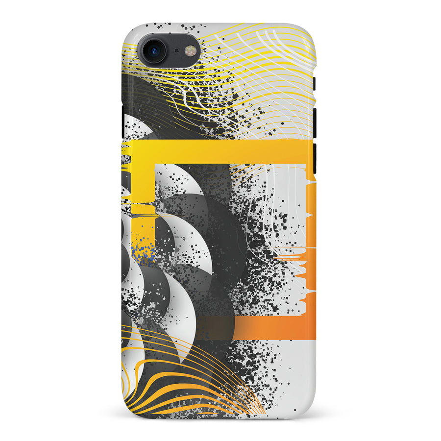 iPhone 7/8/SE Yellow Cosmic Swirl Abstract Phone Case