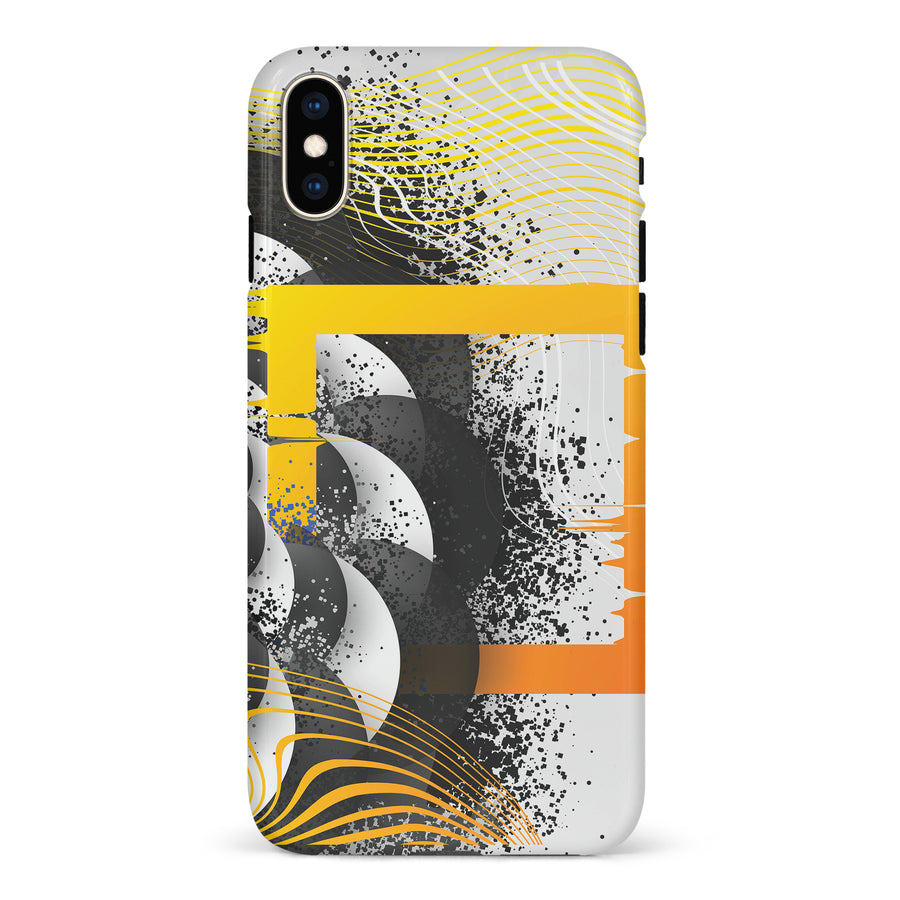 iPhone XS Max Yellow Cosmic Swirl Abstract Phone Case