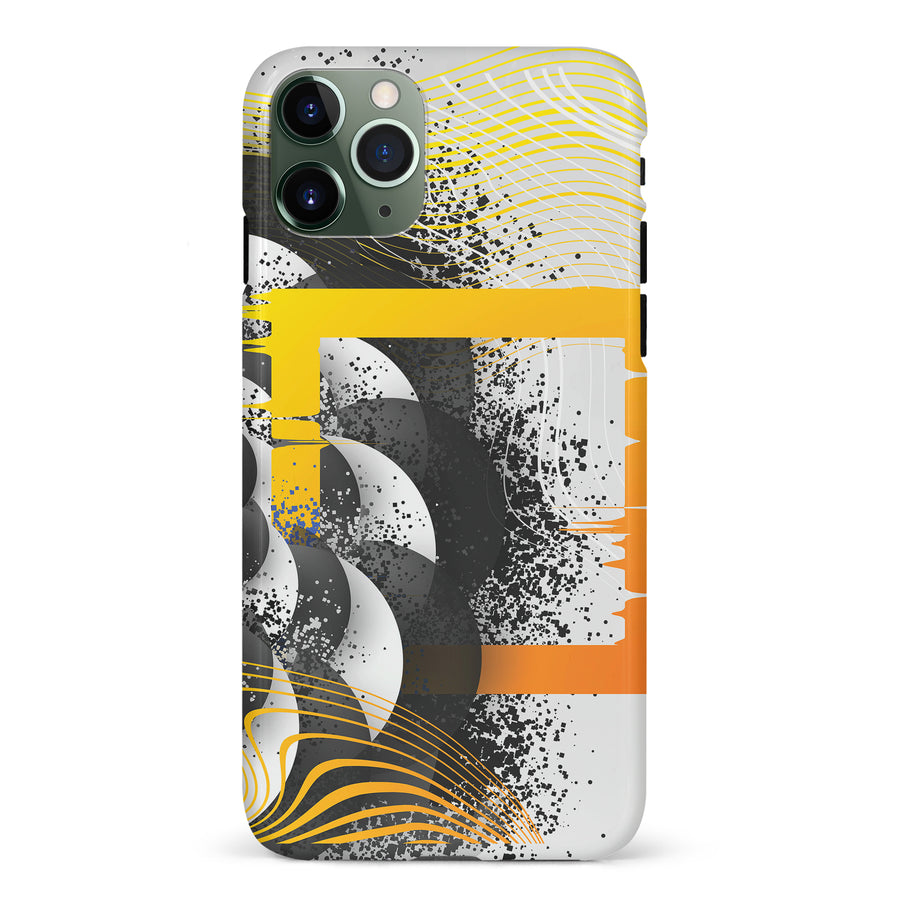 iPhone 11 Pro Yellow Cosmic Swirl Abstract Phone Case