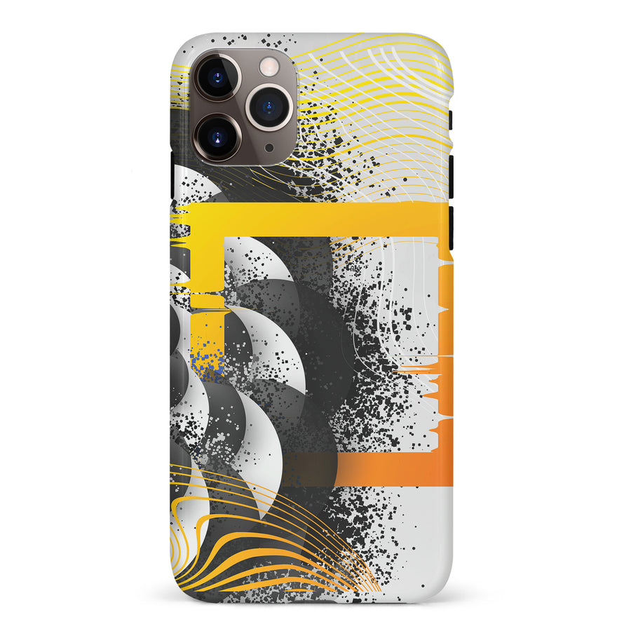 iPhone 11 Pro Max Yellow Cosmic Swirl Abstract Phone Case