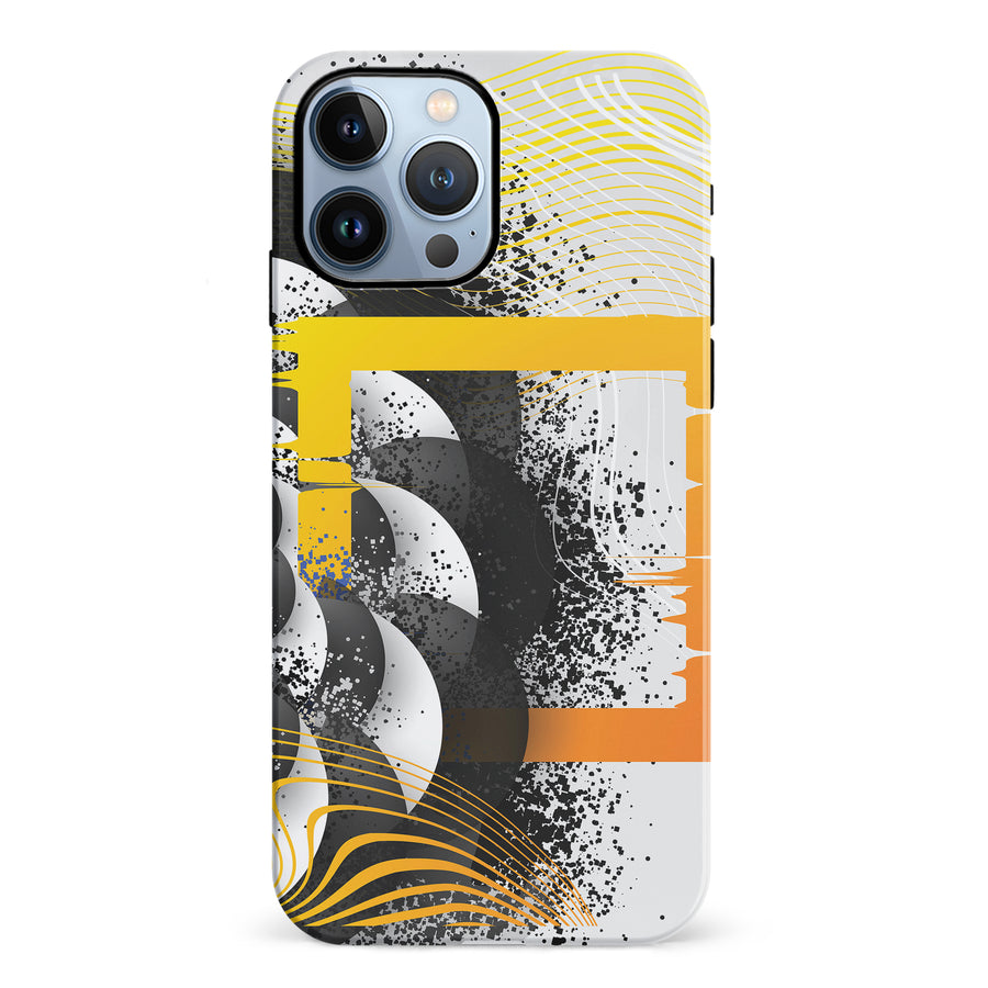 iPhone 12 Pro Yellow Cosmic Swirl Abstract Phone Case