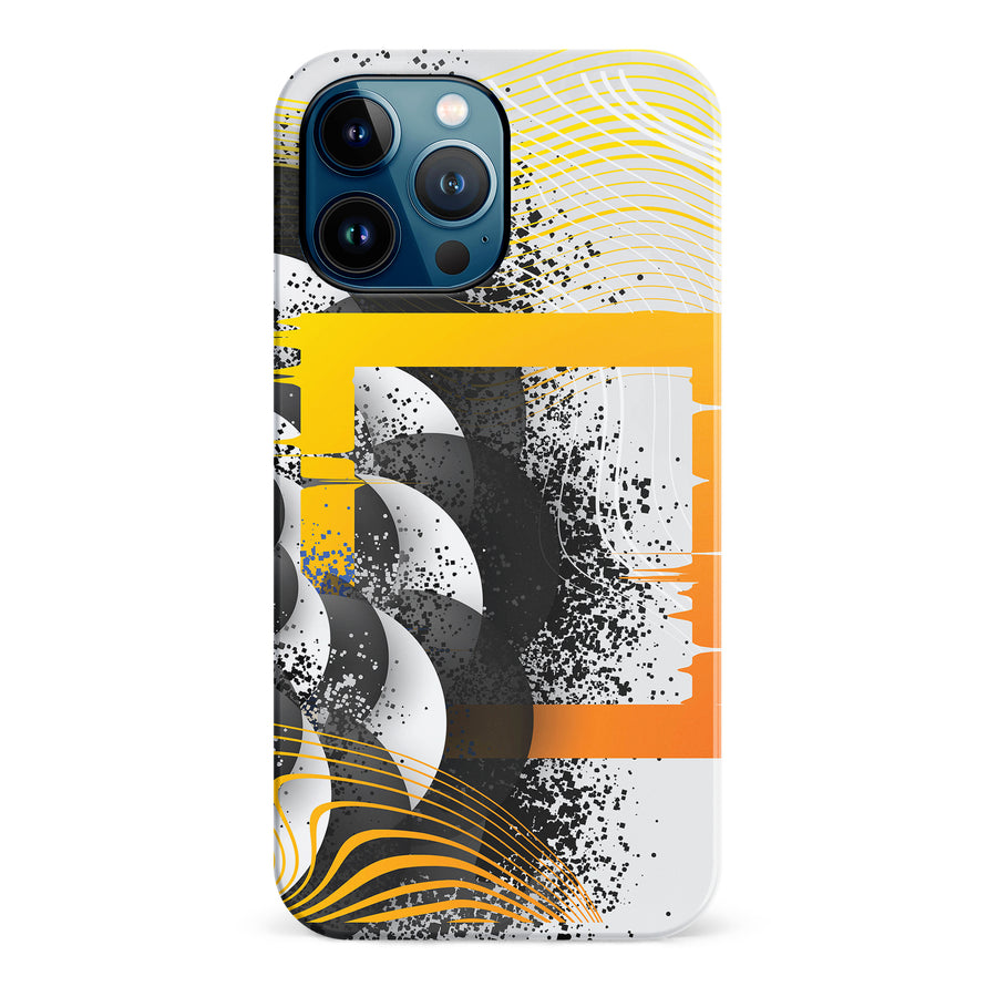 iPhone 12 Pro Max Yellow Cosmic Swirl Abstract Phone Case