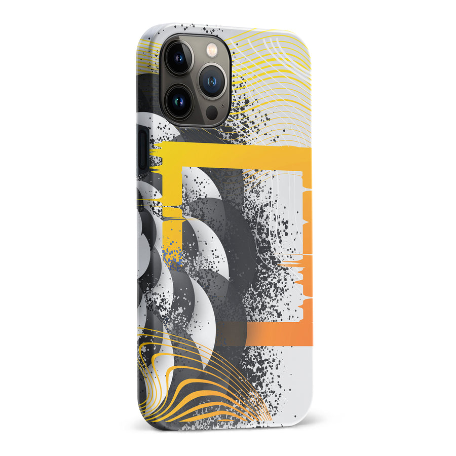 iPhone 13 Pro Max Yellow Cosmic Swirl Abstract Phone Case