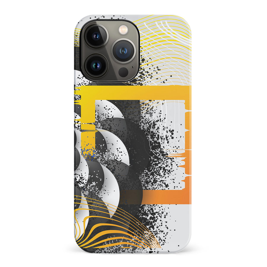 iPhone 14 Pro Yellow Cosmic Swirl Abstract Phone Case