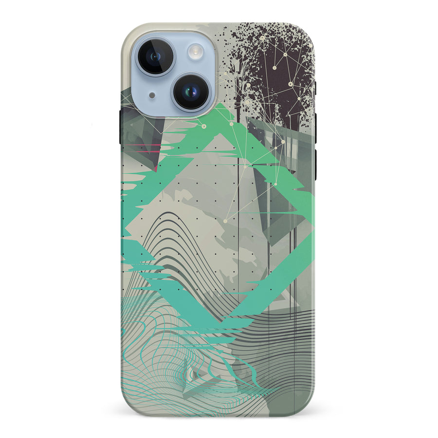 iPhone 15 Retro Wave Abstract Phone Case