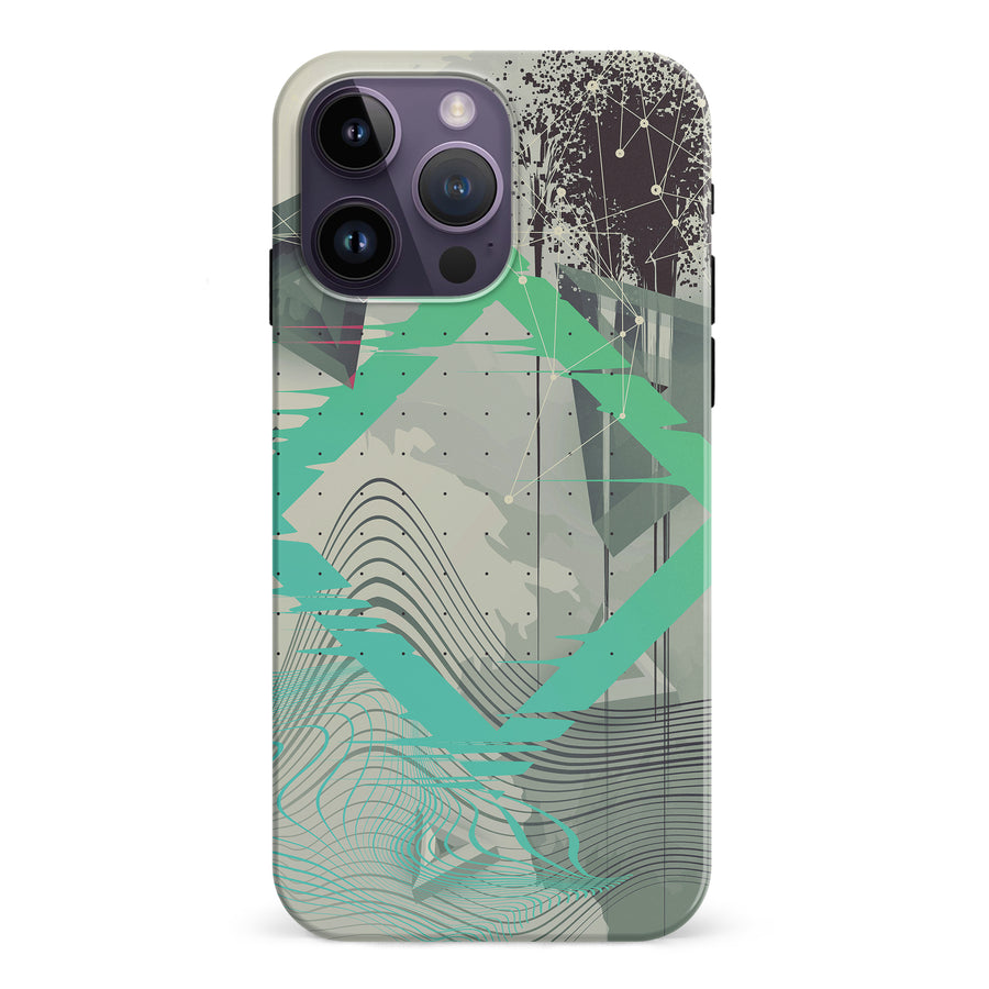 iPhone 15 Pro Retro Wave Abstract Phone Case