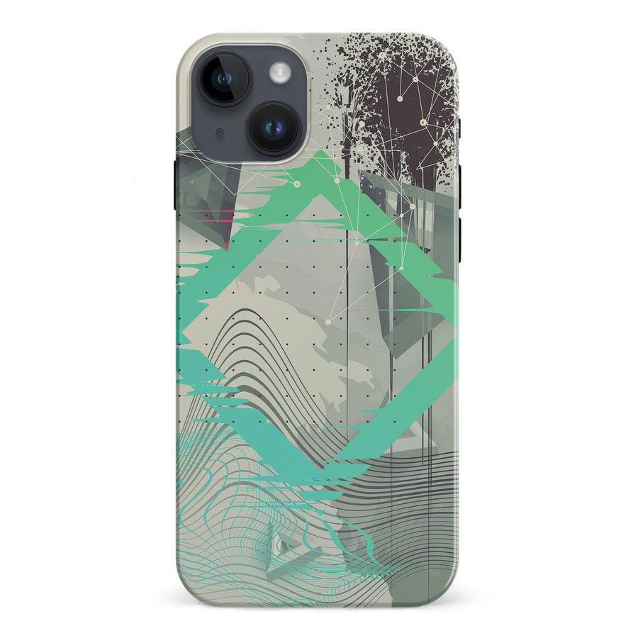 iPhone 15 Plus Retro Wave Abstract Phone Case