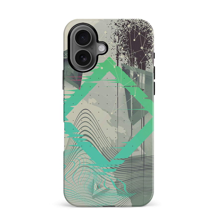 iPhone 16 Retro Wave Abstract Phone Case