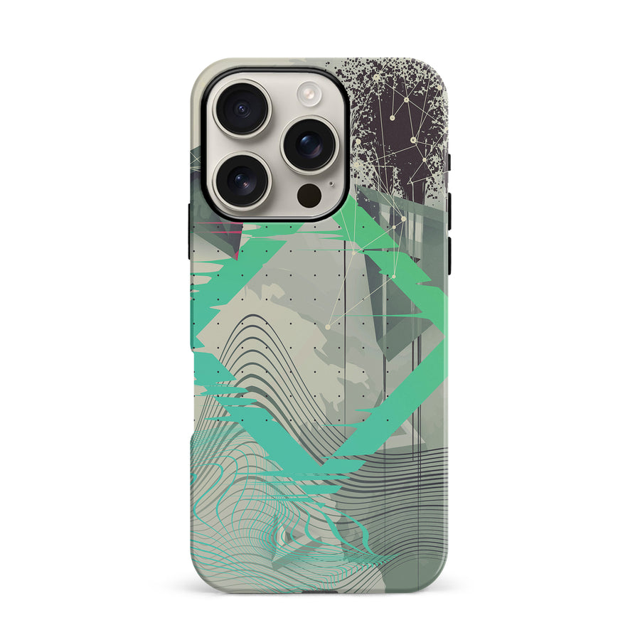 iPhone 16 Pro Retro Wave Abstract Phone Case