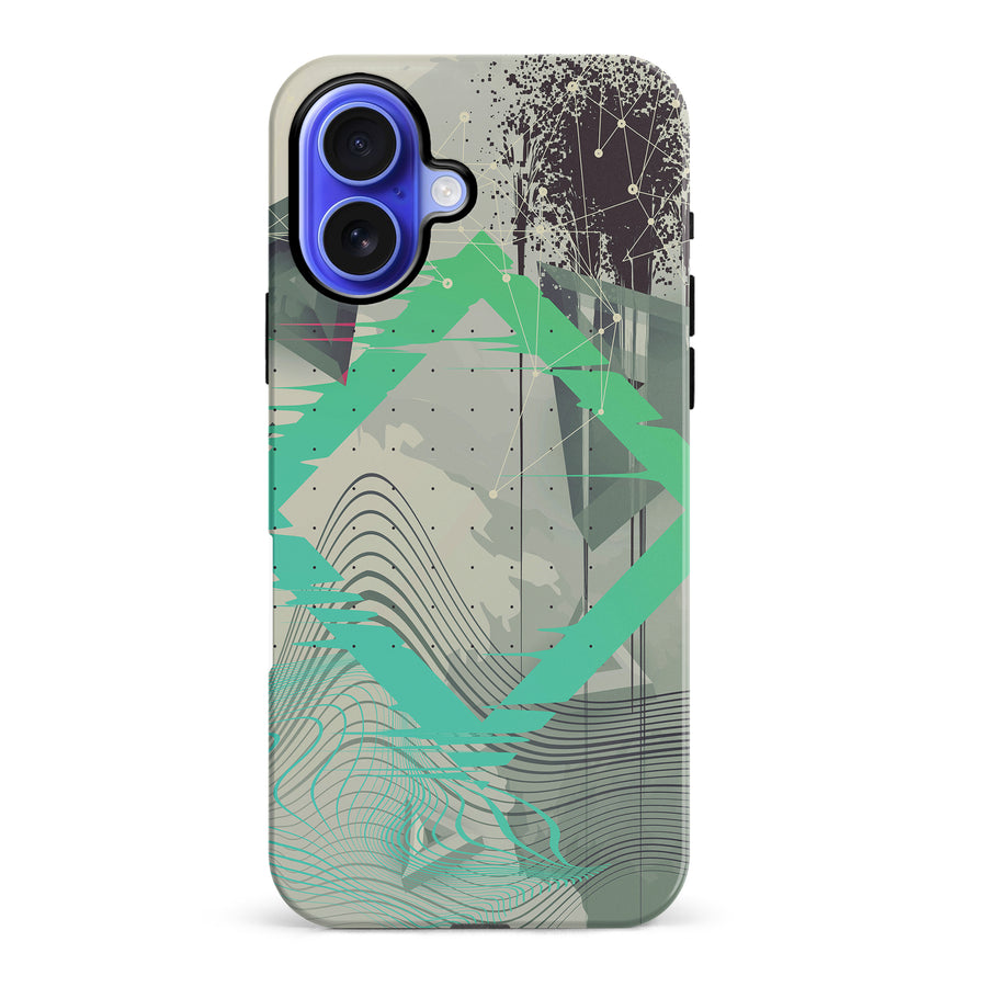 iPhone 16 Plus Retro Wave Abstract Phone Case