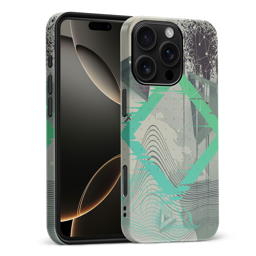 iPhone 16 Pro Max Retro Wave Abstract Phone Case