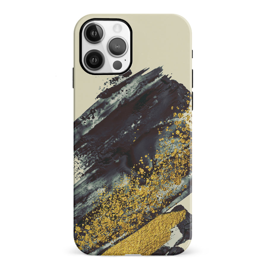 iPhone 12 Chromatic Chaos Abstract Phone Case
