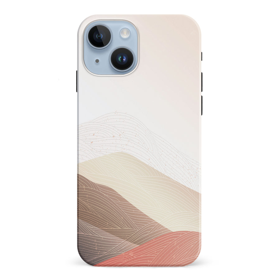 iPhone 15 Sophisticated Desert Abstract Phone Case