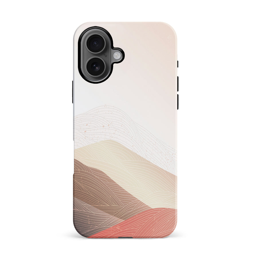 iPhone 16 Sophisticated Desert Abstract Phone Case