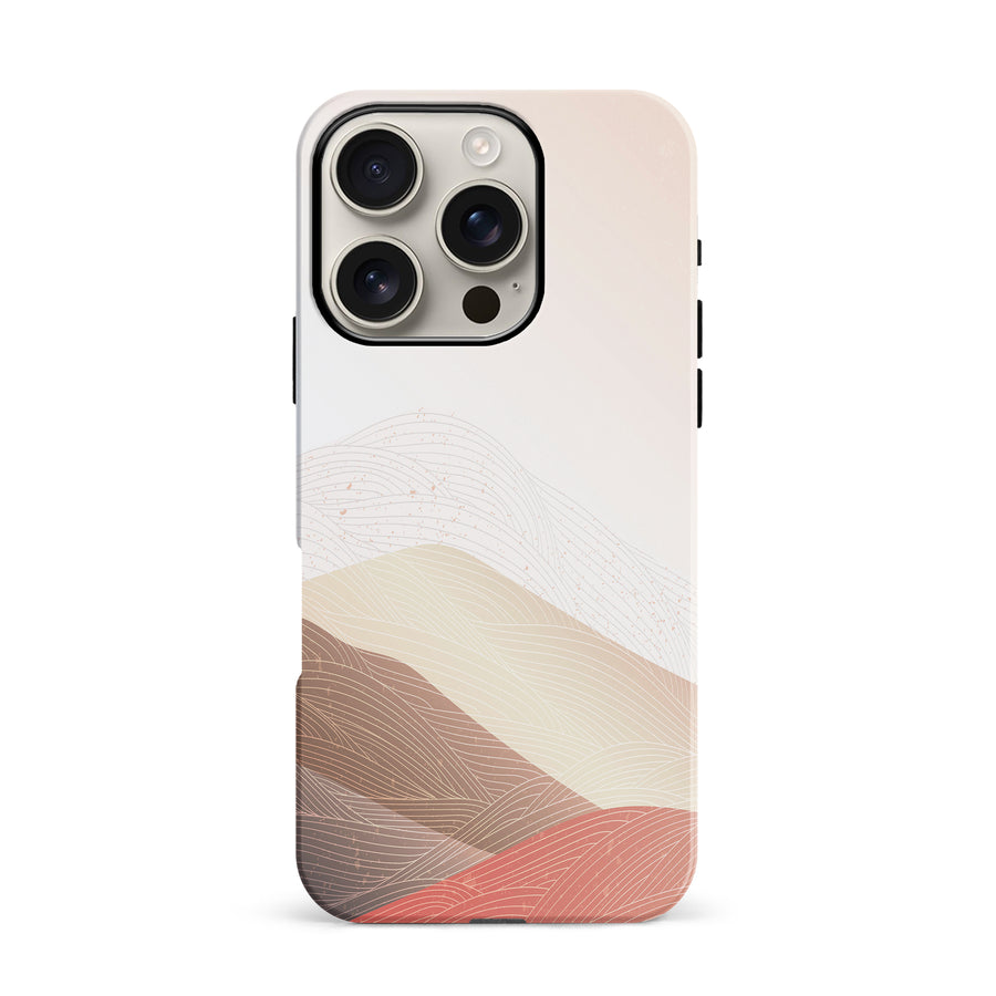 iPhone 16 Pro Sophisticated Desert Abstract Phone Case