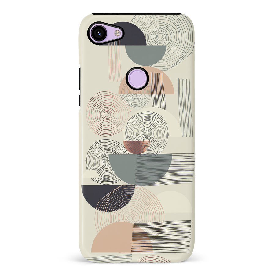 Google Pixel 3 Artistic Circles & Lines Abstract Phone Case