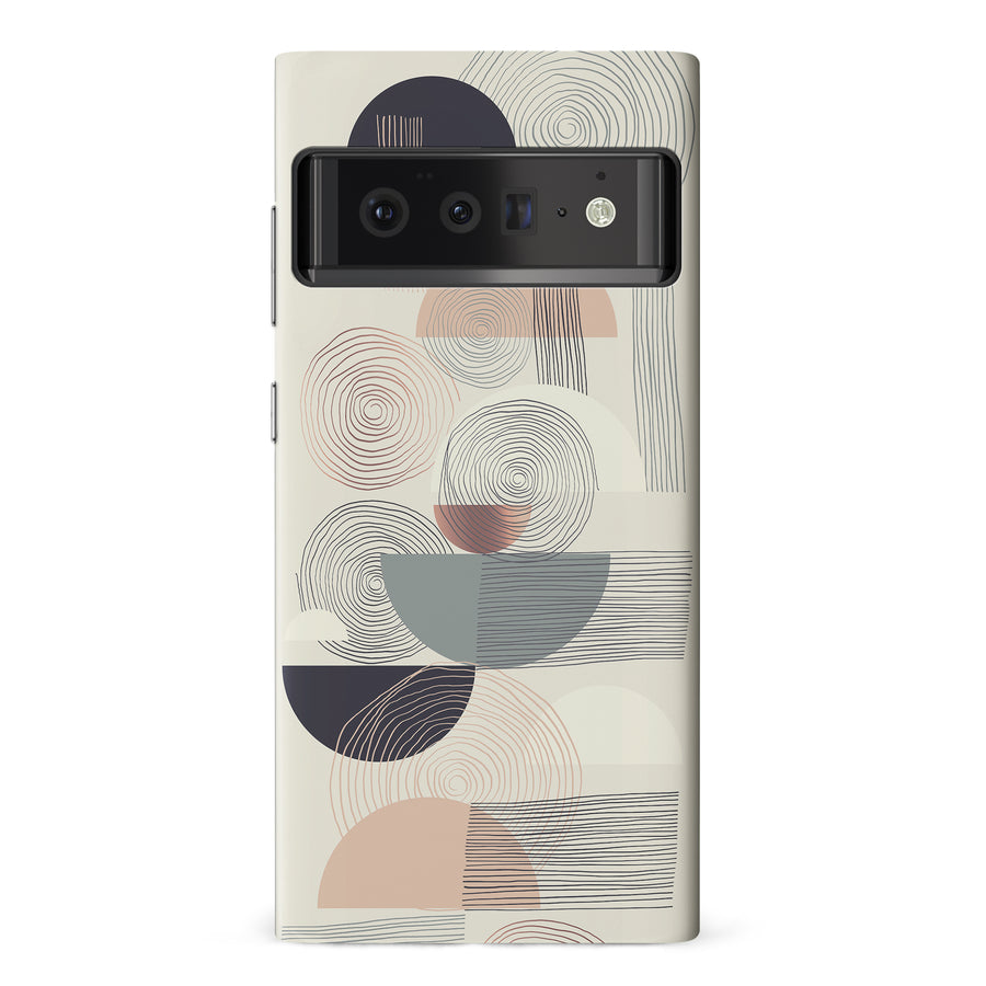 Google Pixel 6 Pro Artistic Circles & Lines Abstract Phone Case