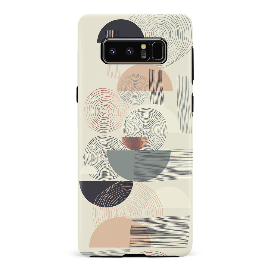 Samsung Galaxy Note 8 Artistic Circles & Lines Abstract Phone Case