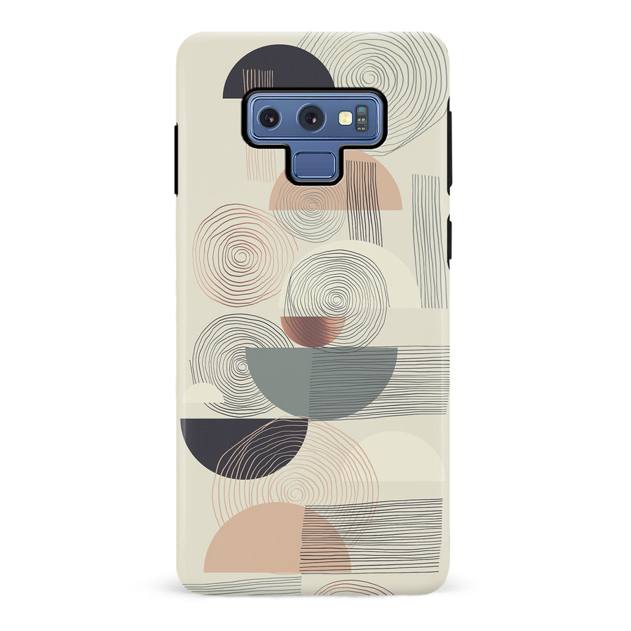 Samsung Galaxy Note 9 Artistic Circles & Lines Abstract Phone Case