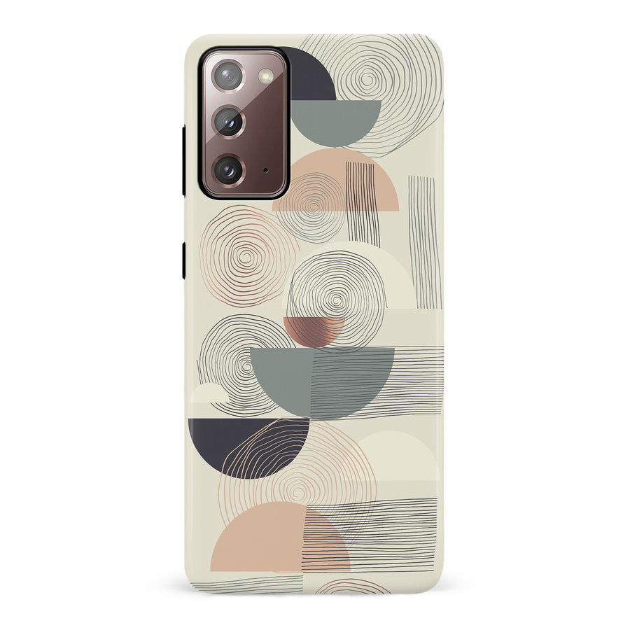 Samsung Galaxy Note 20 Artistic Circles & Lines Abstract Phone Case