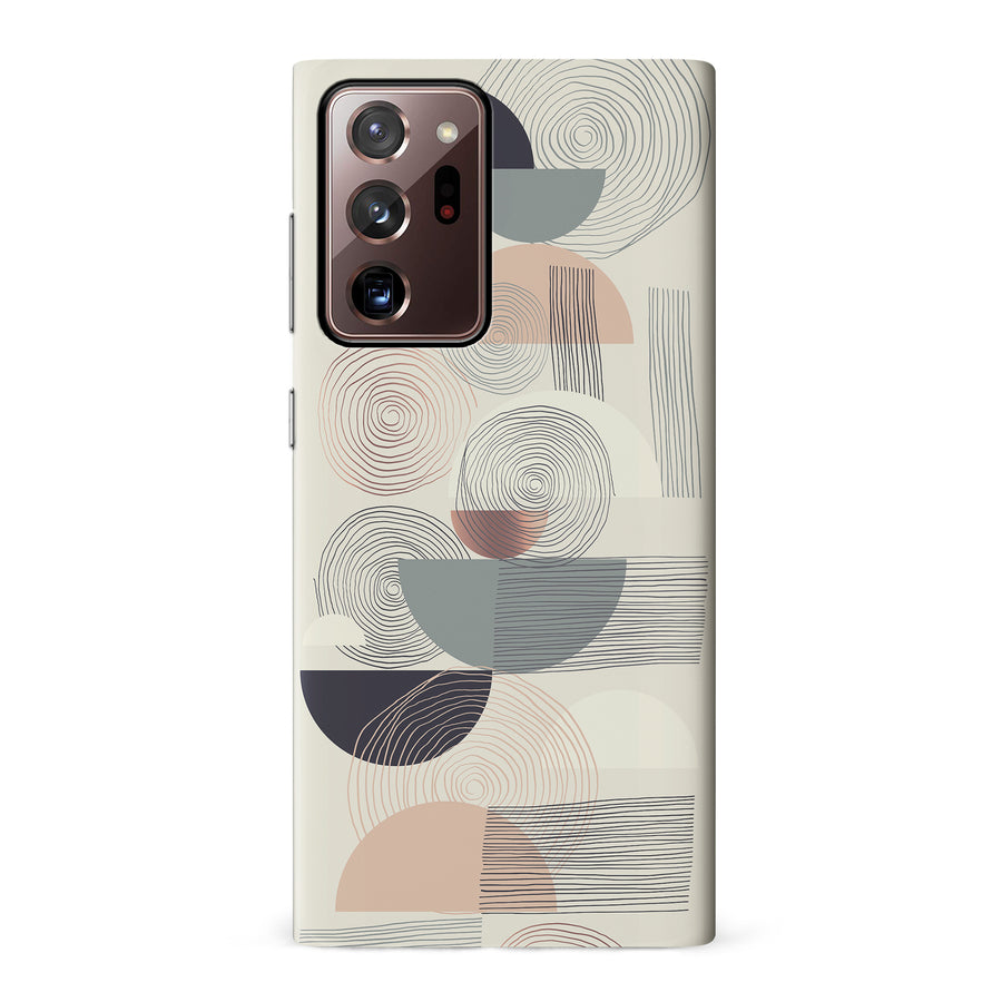Samsung Galaxy Note 20 Ultra Artistic Circles & Lines Abstract Phone Case