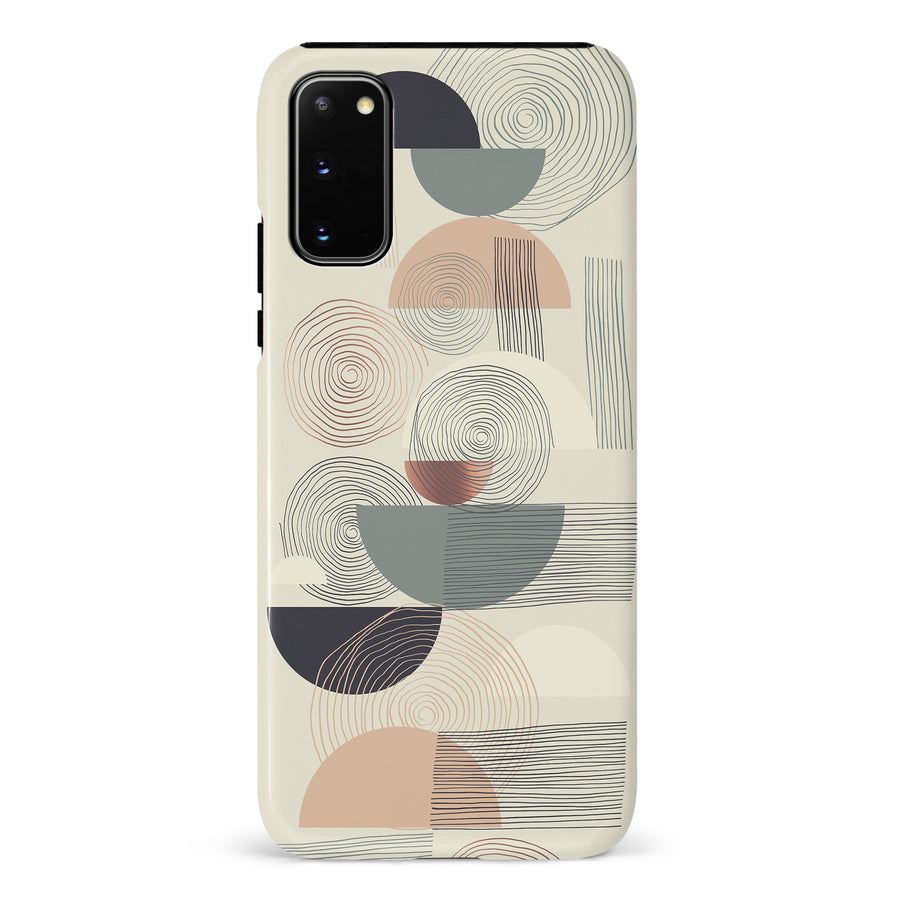 Samsung Galaxy S20 Artistic Circles & Lines Abstract Phone Case