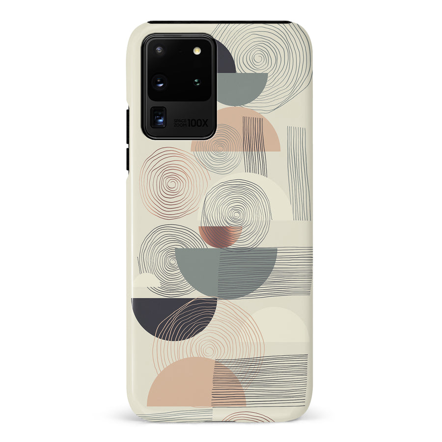 Samsung Galaxy S20 Ultra Artistic Circles & Lines Abstract Phone Case