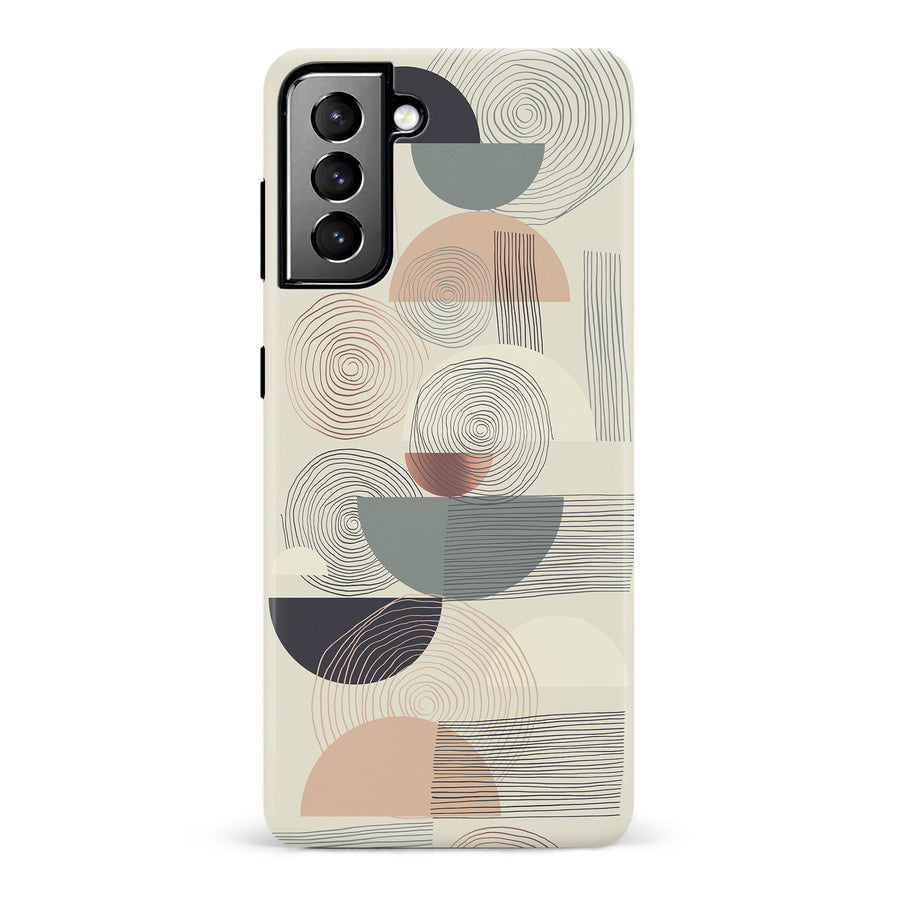 Samsung Galaxy S21 Plus Artistic Circles & Lines Abstract Phone Case