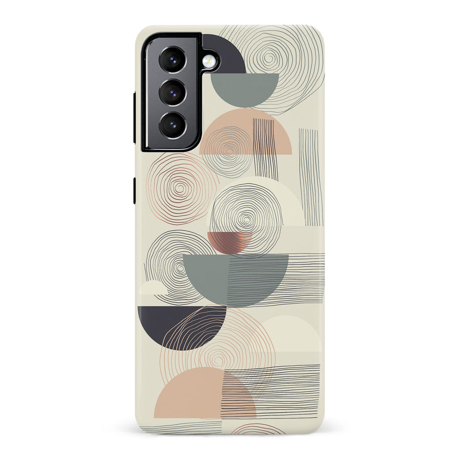 Samsung Galaxy S22 Artistic Circles & Lines Abstract Phone Case