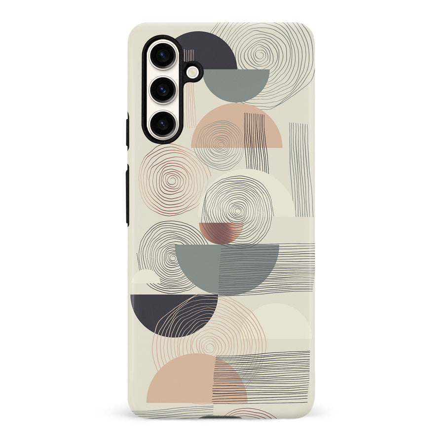 Samsung Galaxy S23 FE Artistic Circles & Lines Abstract Phone Case